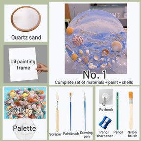 DIY Beach Shell Quartz Sand 3D Painting Kit sku-1