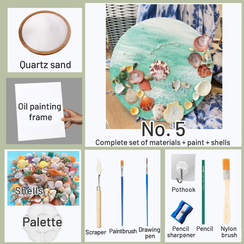 DIY Beach Shell Quartz Sand 3D Painting Kit sku-6
