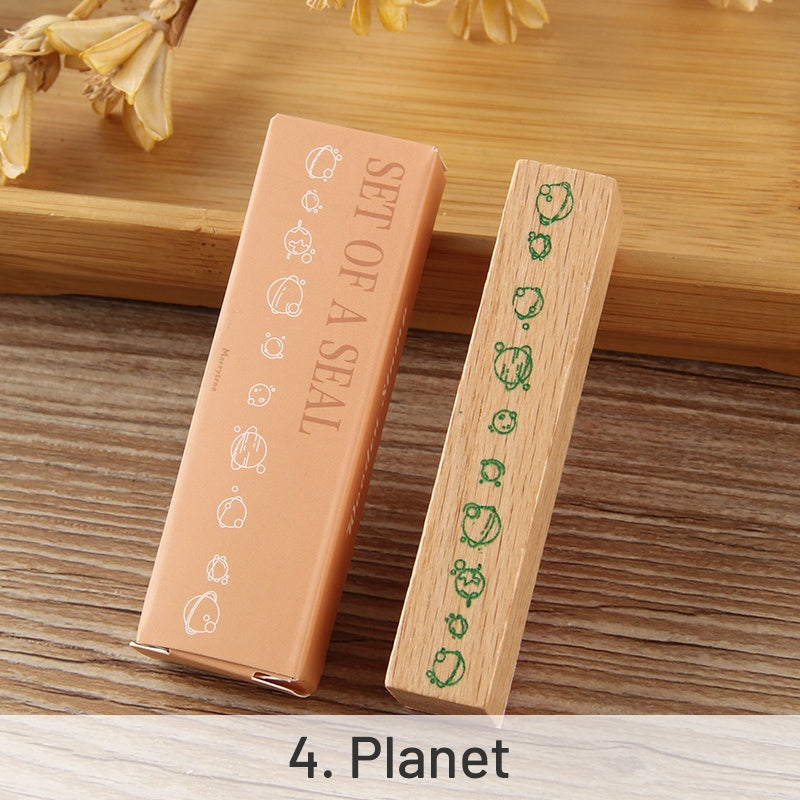 DIY Decoration Flower Border Long Wooden Rubber Stamp sku-4