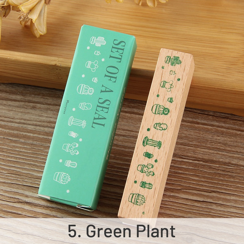 DIY Decoration Flower Border Long Wooden Rubber Stamp sku-5