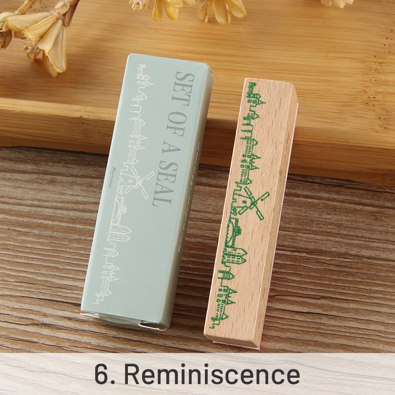 DIY Decoration Flower Border Long Wooden Rubber Stamp sku-6
