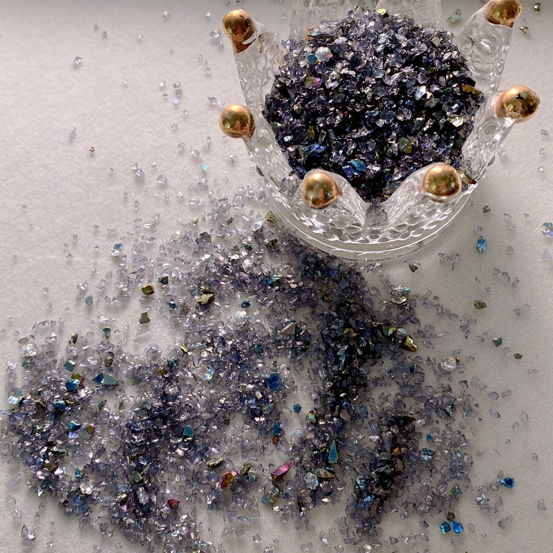 DIY Junk Journal Material Dark Punk Irregular Crushed Stones b2