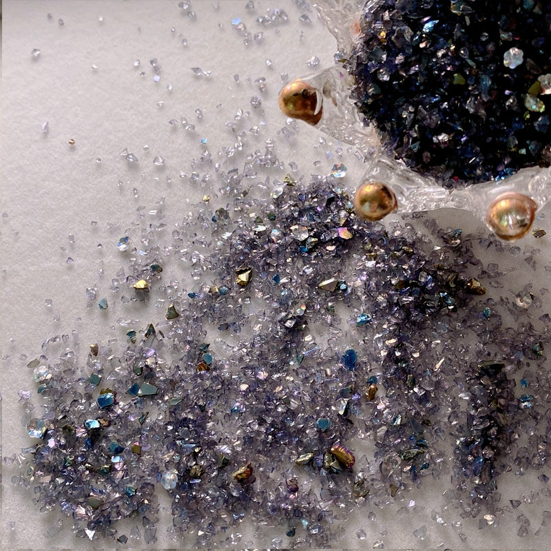 DIY Junk Journal Material Dark Punk Irregular Crushed Stones b3