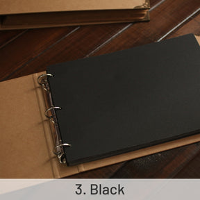 DIY Photo Album 3-Hole Loose-leaf Blank Journal Notebook sku-3