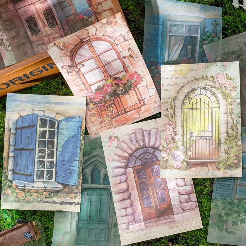 Door and Window Mixed Media Scrapbook Paper b3