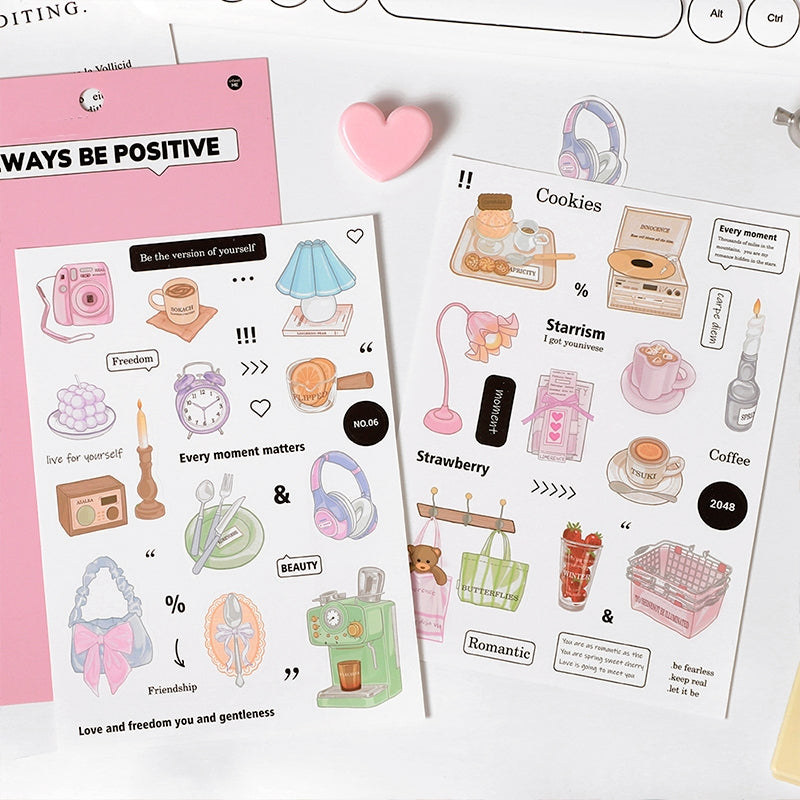 Dopamine Project Adhesive Stickers - Food, Cream, Daily Items b