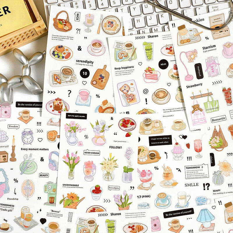 Dopamine Project Adhesive Stickers - Food, Cream, Daily Items b1