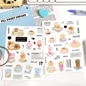 Dopamine Project Adhesive Stickers - Food, Cream, Daily Items b4