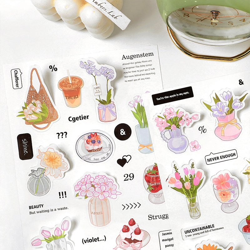 Dopamine Project Adhesive Stickers - Food, Cream, Daily Items c