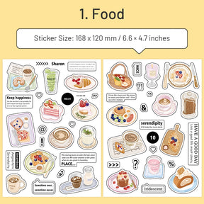 Dopamine Project Adhesive Stickers - Food, Cream, Daily Items sku-1