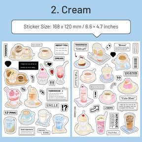 Dopamine Project Adhesive Stickers - Food, Cream, Daily Items sku-2
