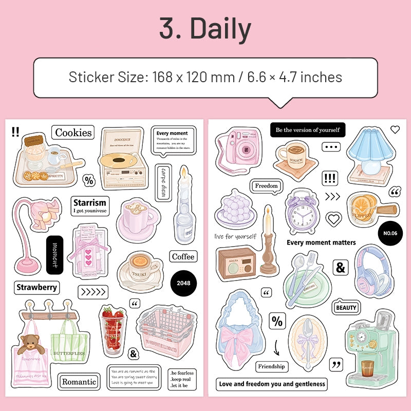 Dopamine Project Adhesive Stickers - Food, Cream, Daily Items sku-3