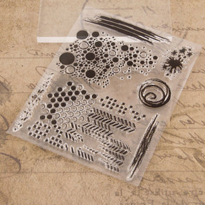 Dots and Chaotic Symbols Clear Silicone Stamp1