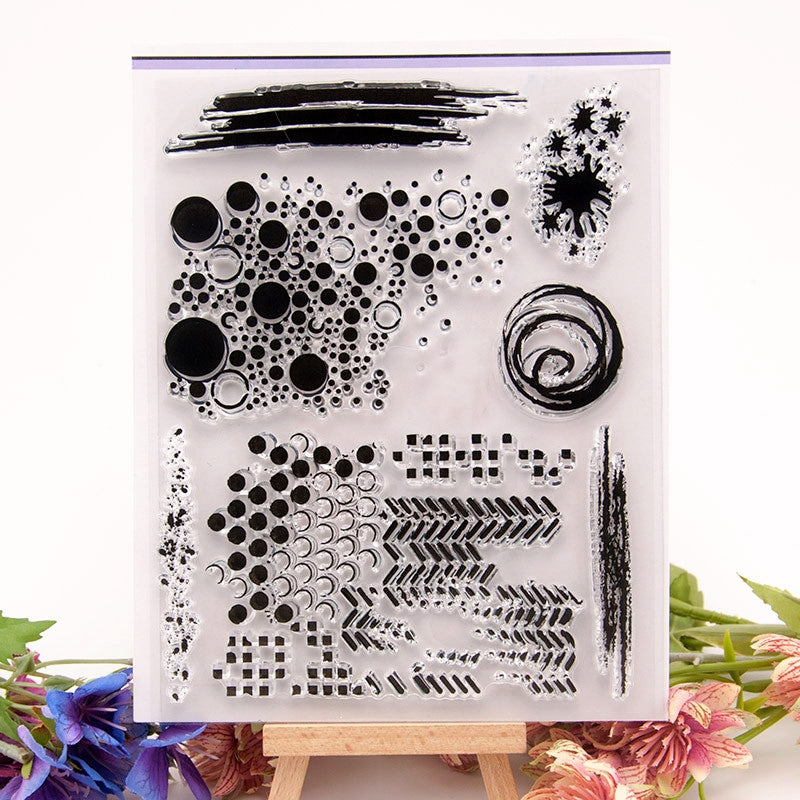 Dots and Chaotic Symbols Silicone Stamp a