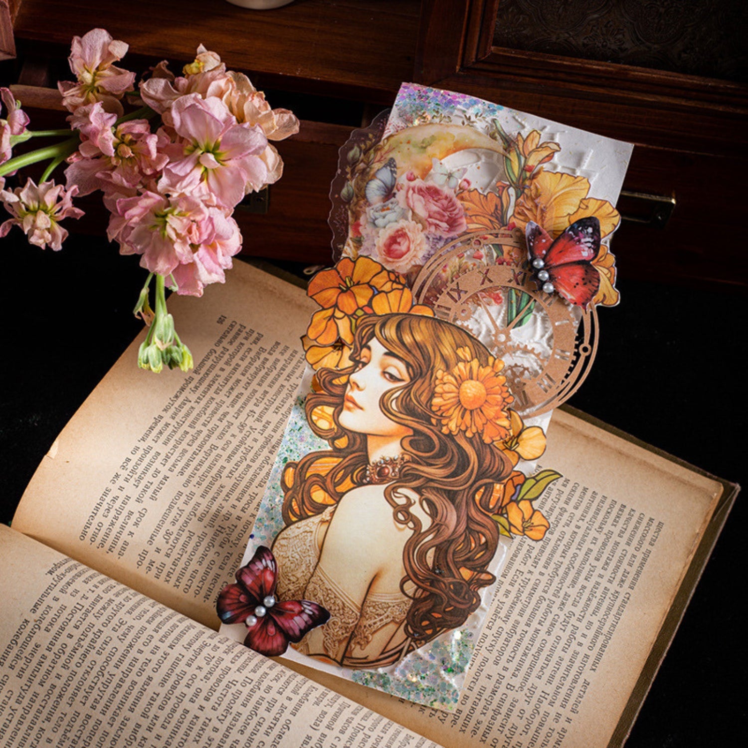 Dream Flower Envoy Series Retro Flower Material Paper 7