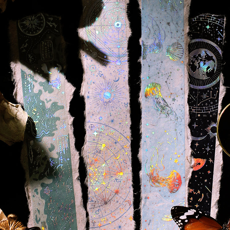 Dream Universe Planet Laser Gold Stamping Tape a