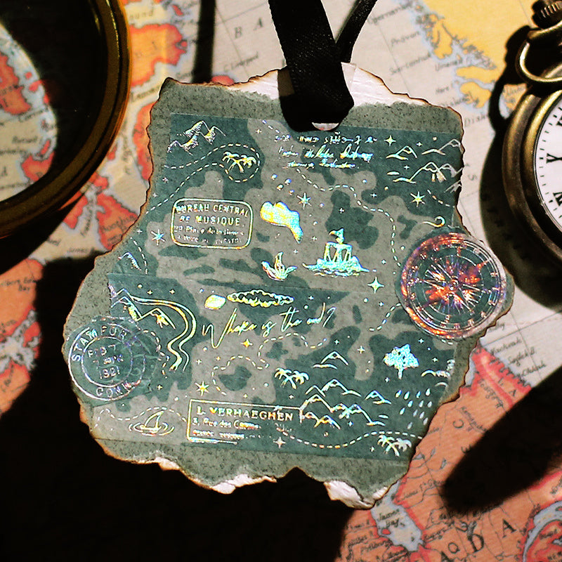 Dream Universe Planet Laser Gold Stamping Tape b2