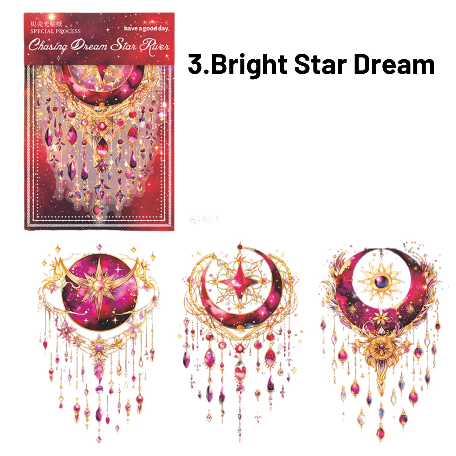 Dreamcatcher Galaxy Series Dreamy Gorgeous Shell Glossy Sticker 3