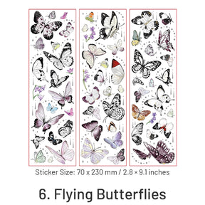 Dreamland Series Retro Holographic Rose Butterfly Stickers sku-6