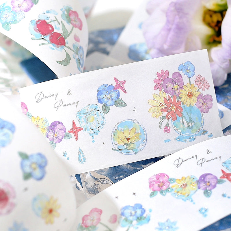Dreamy Glass Fantasy Series Fresh Floral Washi Tape c3