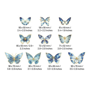 Dreamy Holographic Gold Foil Butterfly PVC Decorative Stickers sku-6