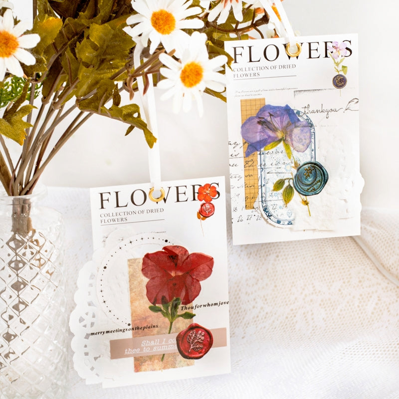 Washi Sticker Sealing Wax Style  Red Flowers - Hedgehog Journals - NZ, AU  & US Delivery