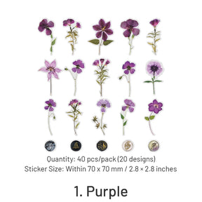 Dried Flower Collection Wax Seal Flower Plant Sticker Pack sku-1