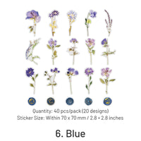 lavender flower stickers Dried Flower Wax Seal Stickers Collection