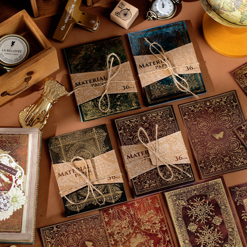 Dual-material Hot Stamping Gold Scrapbook Paper a