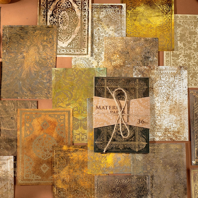 Dual-material Hot Stamping Gold Scrapbook Paper b3