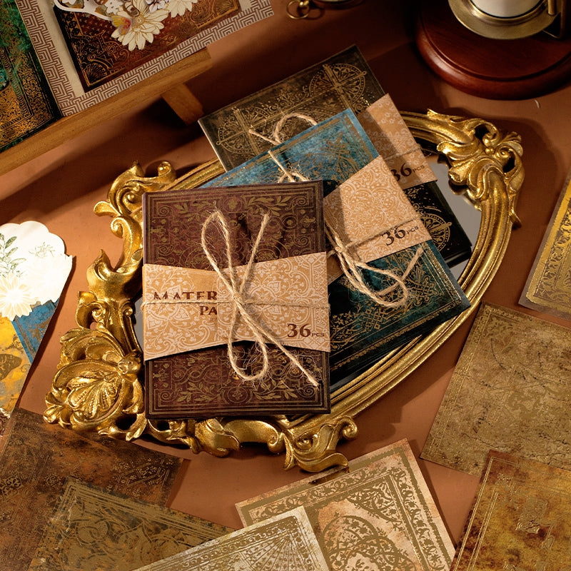 Dual-material Hot Stamping Gold Scrapbook Paper b8