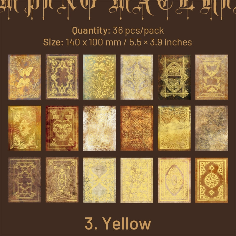 Dual-material Hot Stamping Gold Scrapbook Paper sku-3