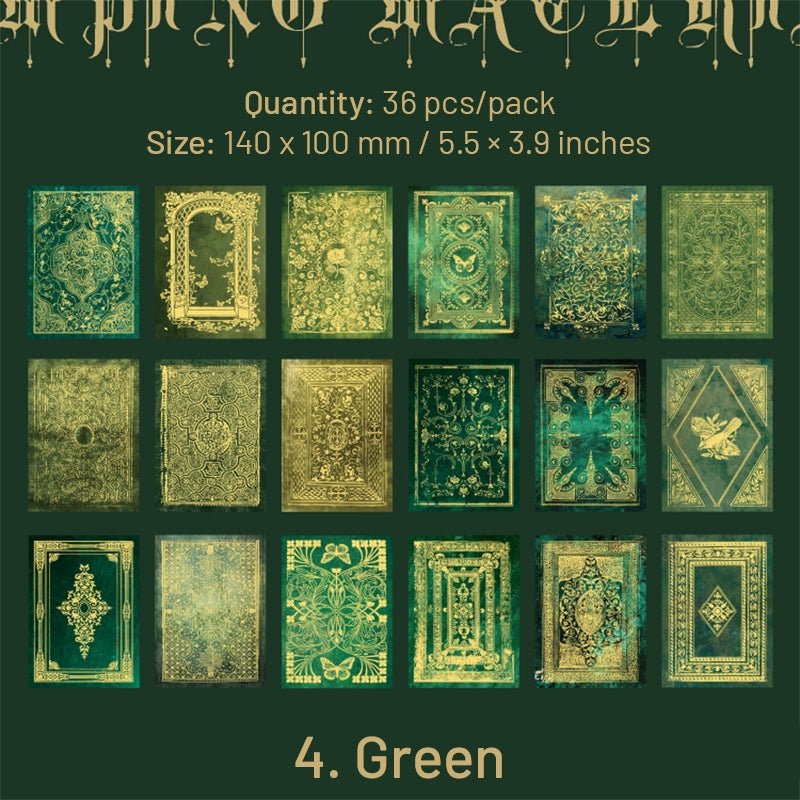 Dual-material Hot Stamping Gold Scrapbook Paper sku-4