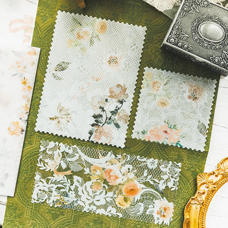 Dual-material Lace Scrapbook Paper a
