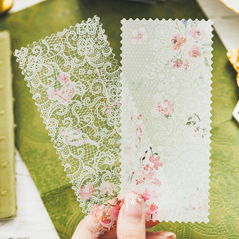 Dual-material Lace Scrapbook Paper b1
