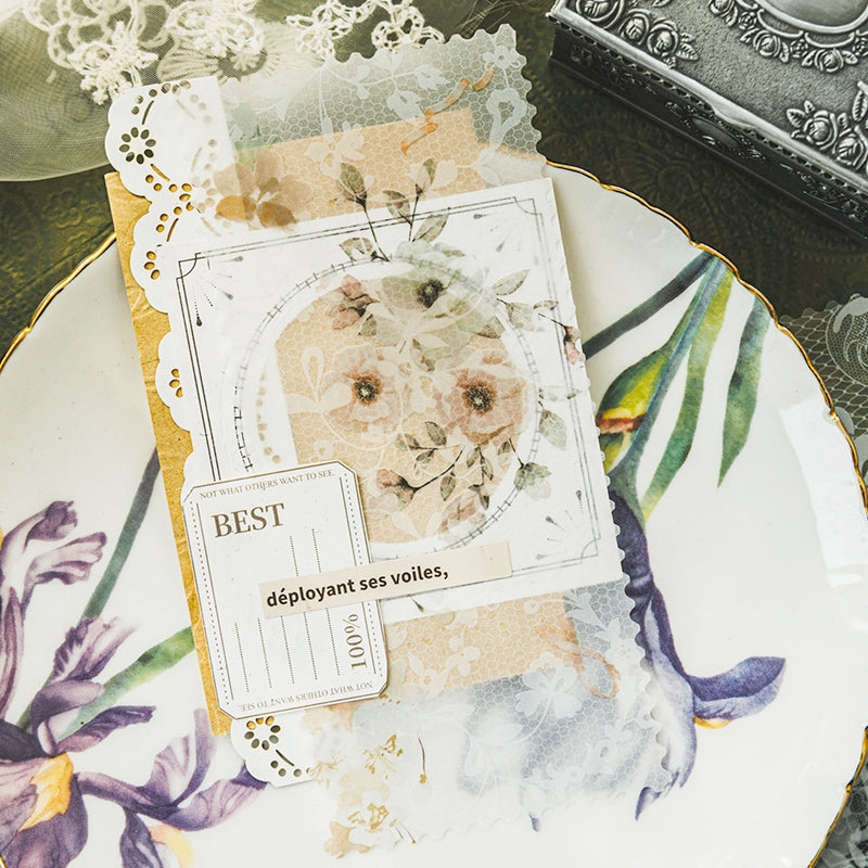 Dual-material Lace Scrapbook Paper b3