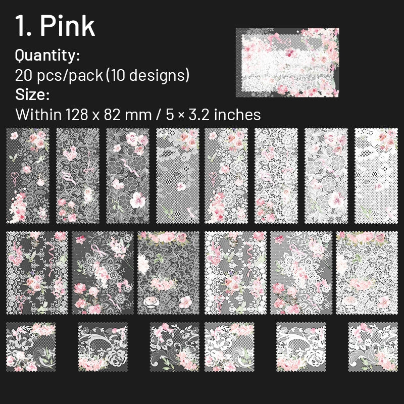 Dual-material Lace Scrapbook Paper sku-1