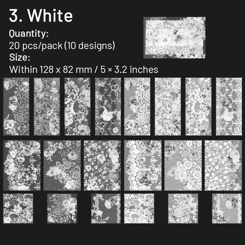 Dual-material Lace Scrapbook Paper sku-3