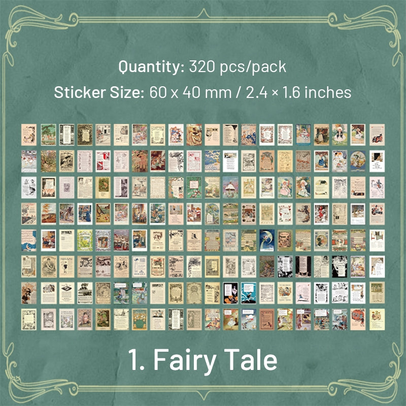 Dual-material Sticker and Scrapbook Paper - Fairy Tale, Moon, Magazine sku-1