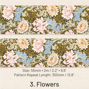 Earth Paradise Series Vintage Floral Washi Tape sku-3