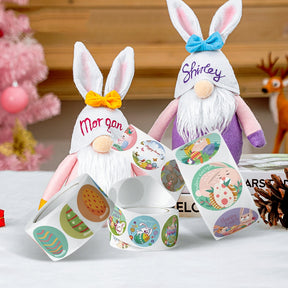 Easter Bunny and Egg Cartoon Coated Paper Stickers - 500PCS b2
