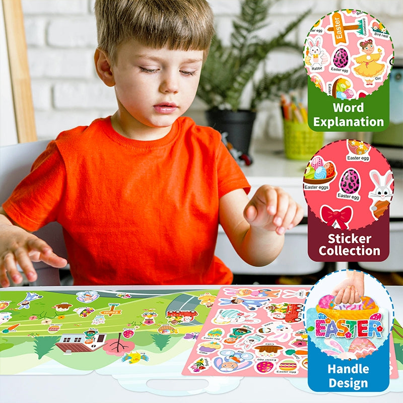 Easter Bunny and Egg Cartoon Sticker Book b