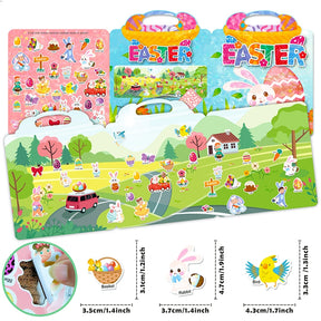 Easter Bunny and Egg Cartoon Sticker Book c2