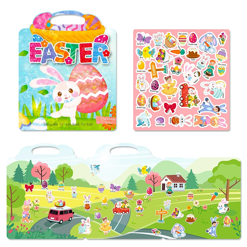 Easter Bunny and Egg Cartoon Sticker Book c3