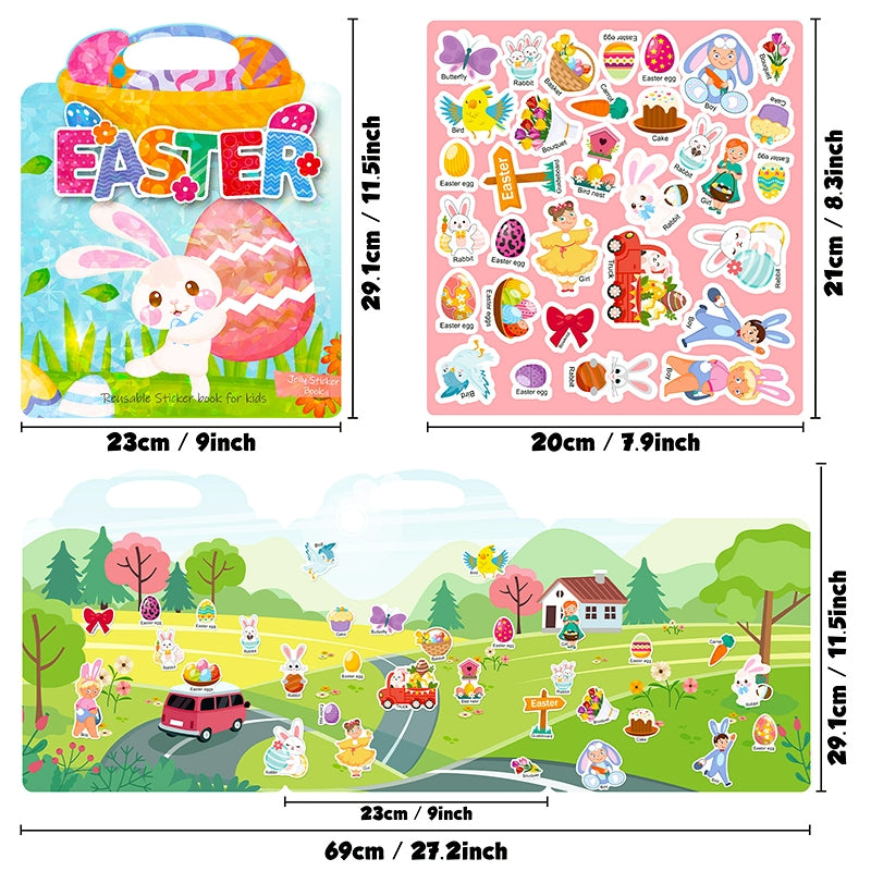 Easter Bunny and Egg Cartoon Sticker Book c