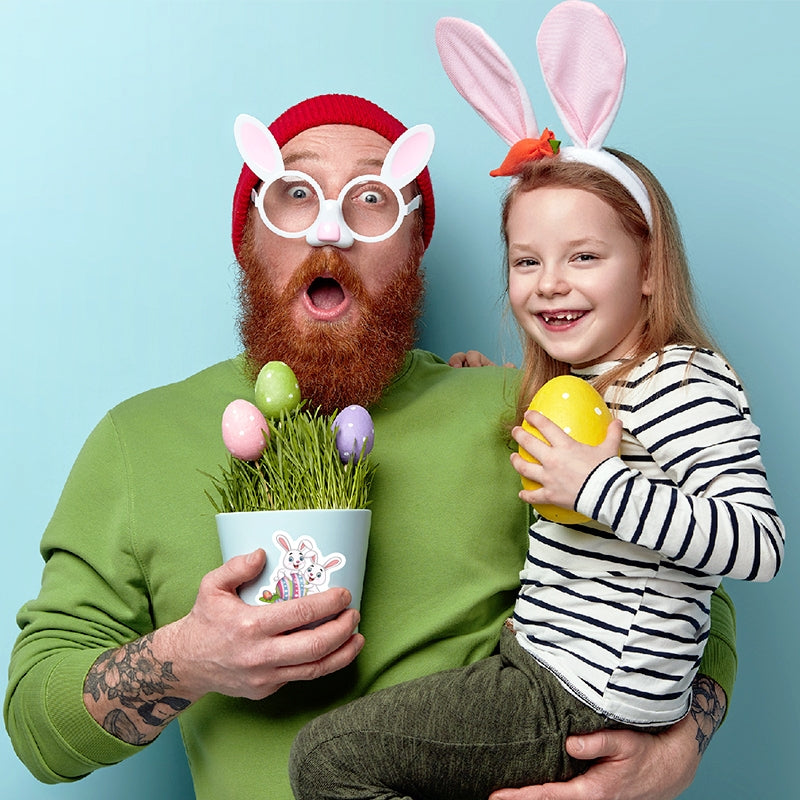 Easter Bunny and Egg Holographic Vinyl Stickers b