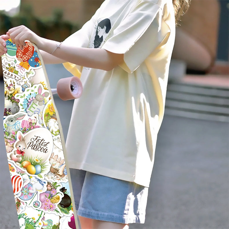 Easter Cartoon Bunny and Egg Vinyl Stickers b2