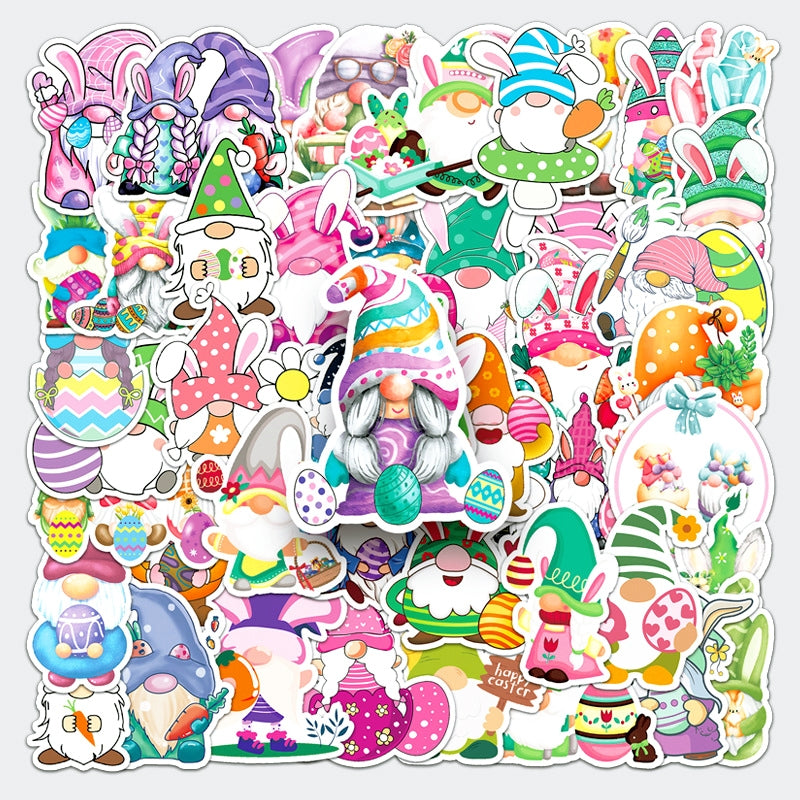 Easter Dwarf Cartoon Vinyl Stickers a2