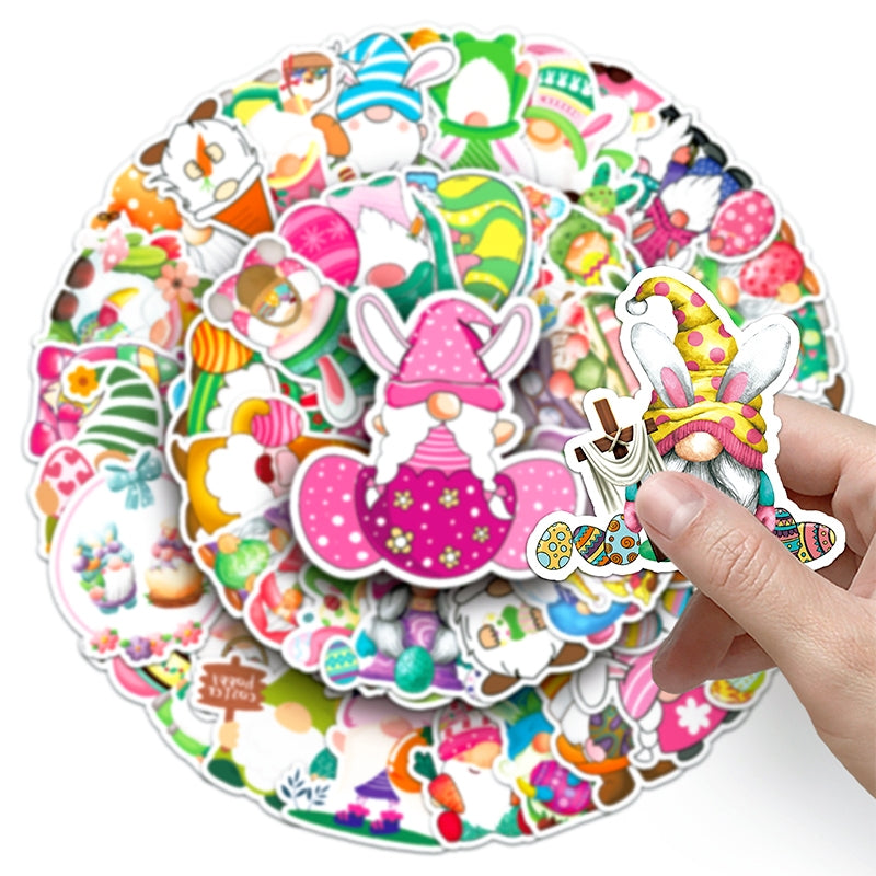 Easter Dwarf Cartoon Vinyl Stickers c2