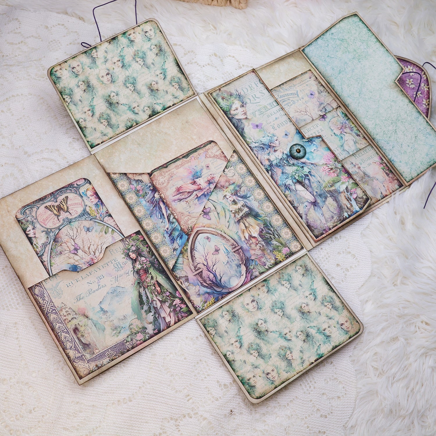 Elf Queen Handmade Junk Journal Folio Kit - Stamprints1